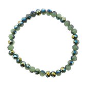 Melady Kralen Armband 37beads*6mm Groen Kunststof Rond Kralen Armband Dames Armbandjes Sieraden Dames