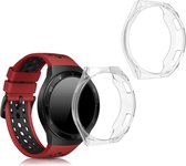 kwmobile 2x Hoes voor fitnesstracker voor Huawei Watch GT 2e - Siliconenhoes voor sporthorloge transparant