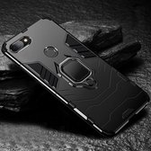 PC + TPU schokbestendige beschermhoes met magnetische ringhouder voor Xiaomi Mi 8 Lite (zwart)