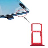 SIM-kaarthouder + SIM-kaarthouder / Micro SD-kaarthouder voor Huawei Y9s 2020 (rood)