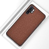 Voor Galaxy Note 10 Pro / Note 10+ schokbestendige stoffen textuur PC + TPU beschermhoes (bruin)