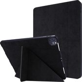 Voor iPad Pro 11 inch 2020 Marmer Stijl Doek Textuur Horizontale Vervorming Leren Flip Case met Houder & Pen Slot (Zwart)