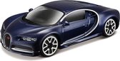 Bburago Bugatti Chiron modelauto schaalmodel - 10 cm - donkerblauw - 1:43