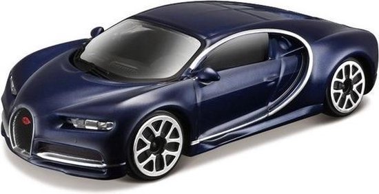 Bburago Bugatti Chiron modelauto schaalmodel - 10 cm - donkerblauw - 1:43 |  bol.com