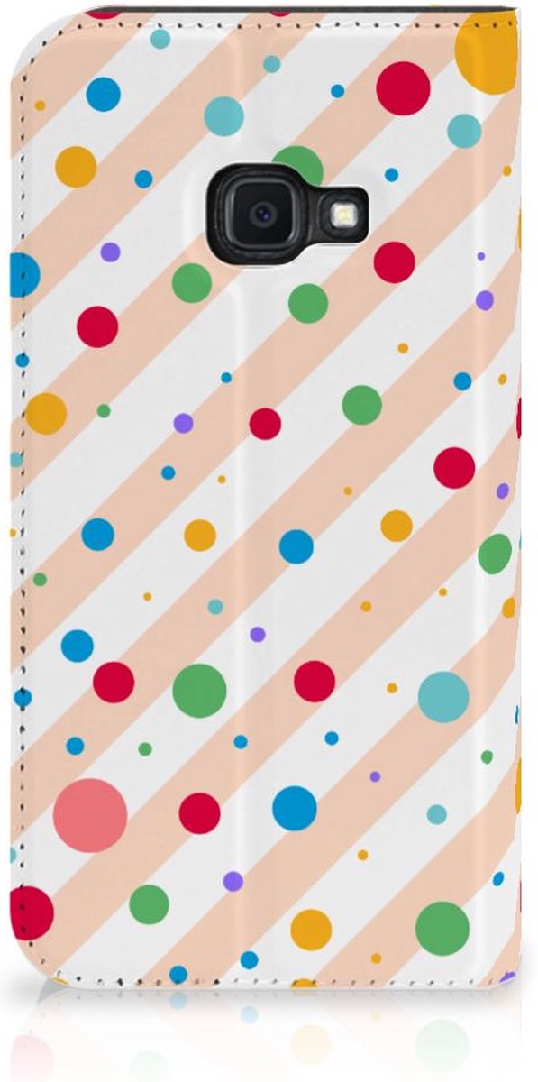 Book Case voor Samsung Galaxy Xcover 4s Hoesje met Magneet Dots