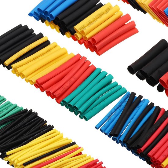 328 stks krimpkous isolatie elektrische krimpbare buis mouw