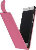 Roze Effen Classic Flip case hoesje voor Nokia Lumia 530