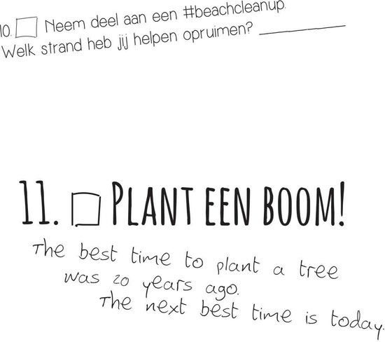 Het Bucketlist boek voor een groene wereld