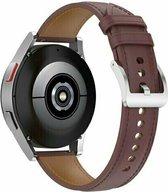 By Qubix 22mm - Luxe leren bandje - Donkerbruin - Huawei Watch GT 2 - GT 3 - GT 4 (46mm) - Huawei Watch GT 2 Pro - GT 3 Pro (46mm)