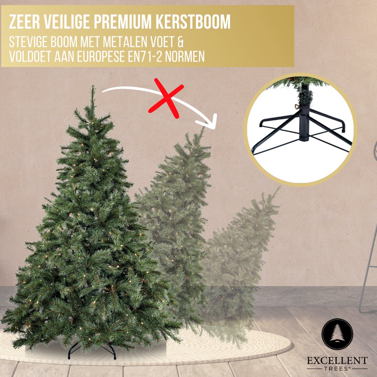 Excellent Trees® Kerstboom Elverum Frosted - Premium - ⌀110cm - 150cm – foto 5