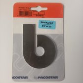 Huisnummer "b" Pacostar Inox RVS Lijm 60mm