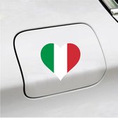 Bumpersticker - 12x11 - Hart Vlag Italië