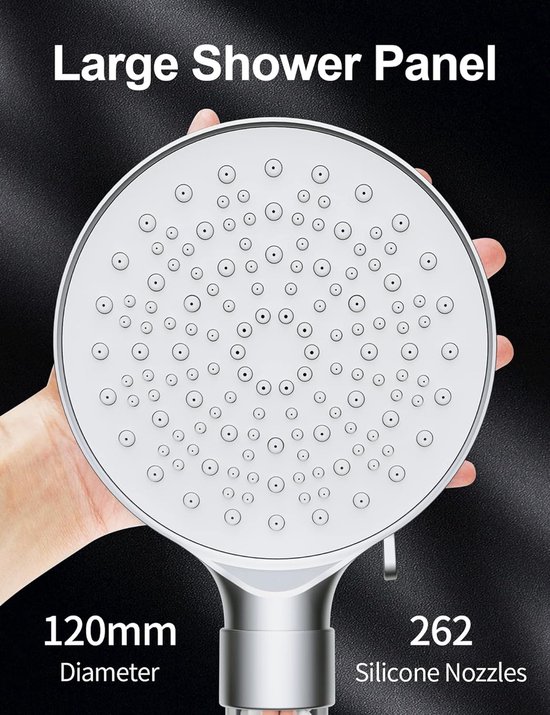 Pommeau de douche à économie d'eau avec flexible de 2 m, douchette à main  avec filtre