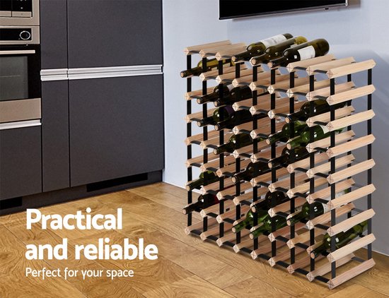 Wijnrek RTA Wineracks Verzinkt Staal 72 Flessen 8x8 Black Ash | Stijlvol in Huis