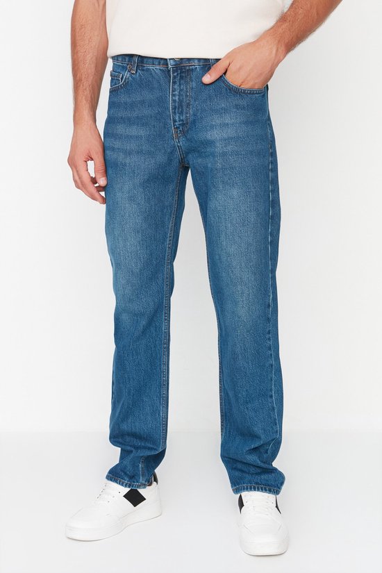 Trendyol TMNAW23JE00023 Volwassenen Mannen Jeans Single pack - Donkerblauw
