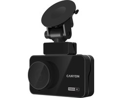 Canyon CDVR-40GPS Serie - Auto Video Recorder UltraHD 2160p Wi-Fi GPS - Zwart - Stijlvolle Dashcam - App - Magnetisch - GPS tracker