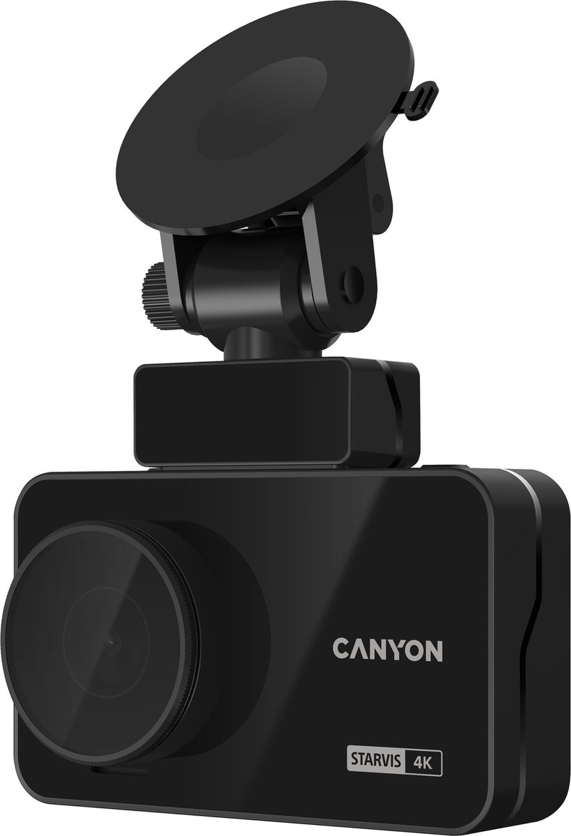Canyon CDVR-40GPS Serie - Auto Video Recorder UltraHD 2160p Wi-Fi GPS - Zwart - Stijlvolle Dashcam - App - Magnetisch - GPS tracker