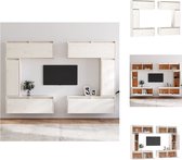 vidaXL TV-kast Classic s - Massief grenenhout - 100 x 30 x 35 cm - Wit - Kast