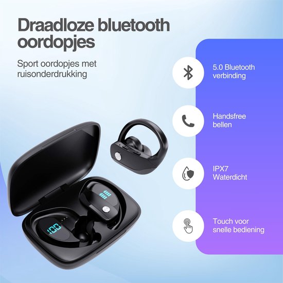 TUINYO Open Ear hoofdtelefoon, echte draadloze oordopjes met Bluetooth