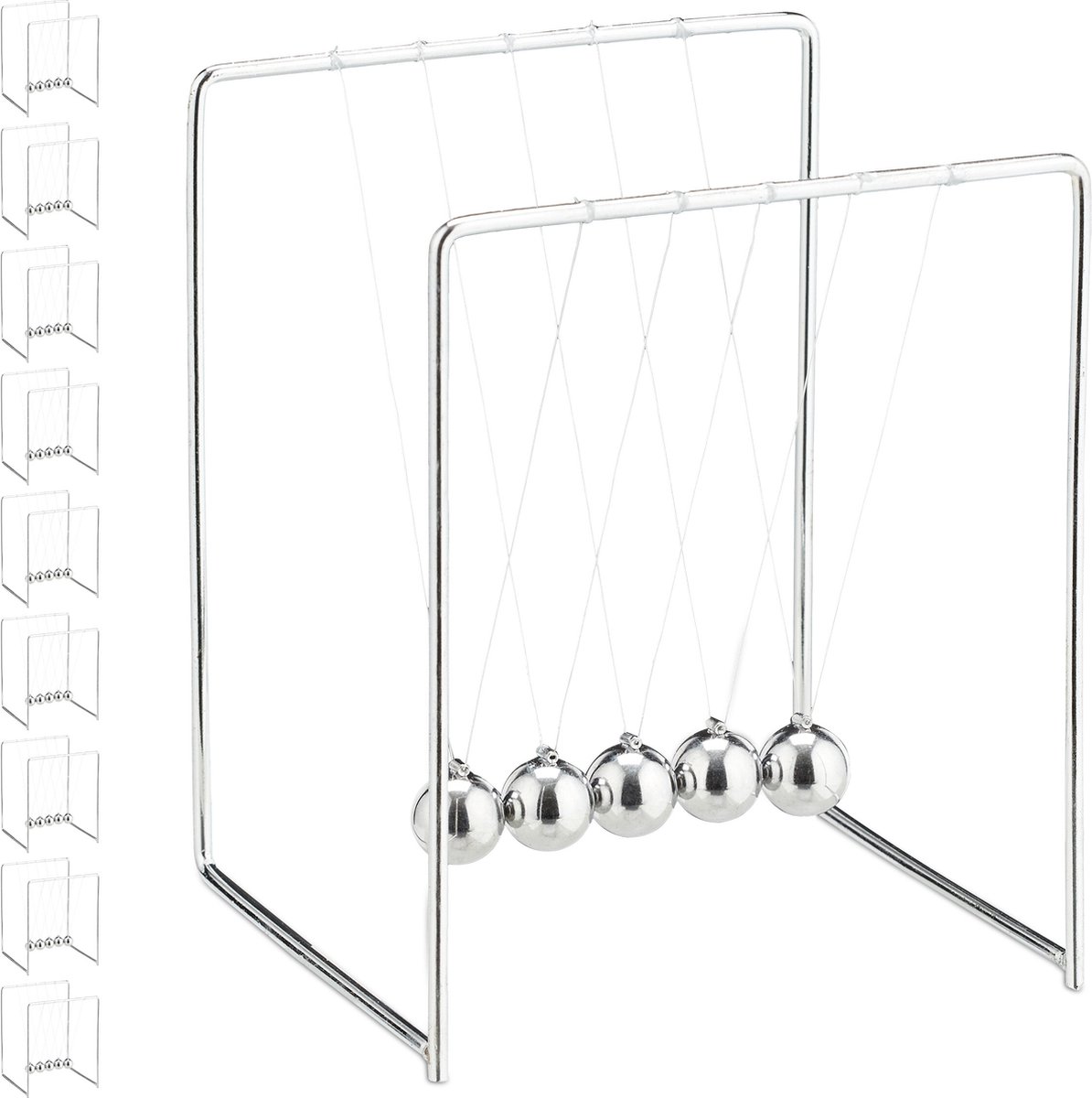10 x newton cradle - 5 balanceerballen voor op het bureau - Newton pendel
