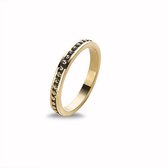 Twice As Nice Ring in goudkleurig edelstaal, bolletjes  66