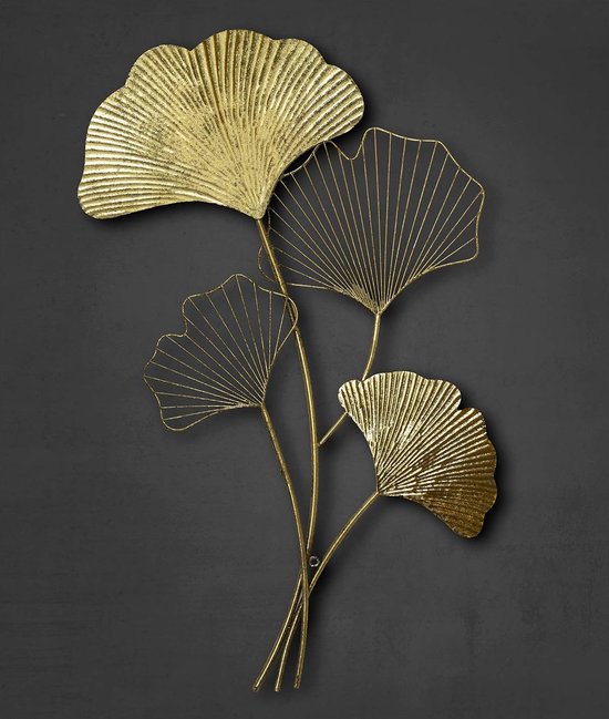 Wanddecoratie Gouden Gingko Bladeren