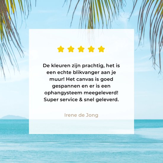 Tableau sur toile Plage - Palmier - Thaïlande - 120x80 cm - Décoration murale