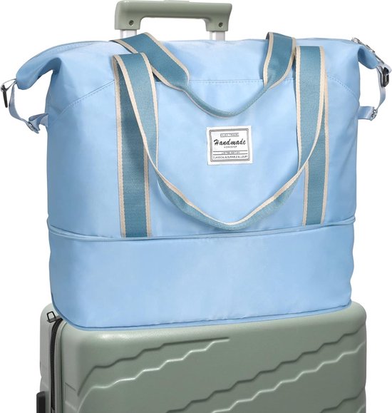 INF Stijlvolle Zwarte Nylon & Polyester Schoudertas met Grote Capaciteit