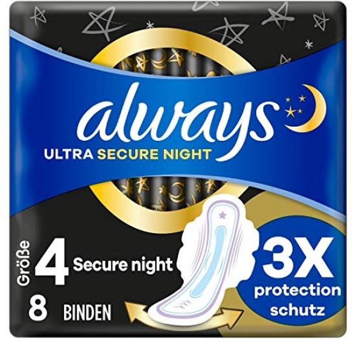 Always Maandverband - Ultra Secure Night - 8 stuks