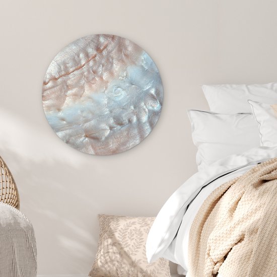Cercle mural - Cercle mural intérieur - Coquillages - Abstrait - Nature - 60x60 cm - Décoration murale - Peintures ronds - Décoration chambre adulte
