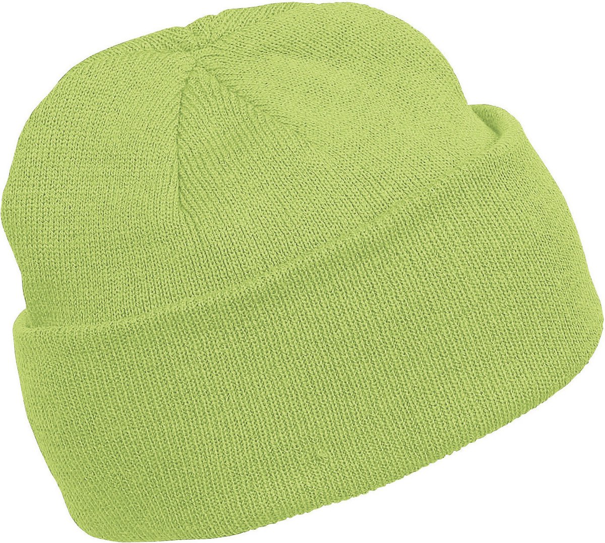 K-up Hats Wintermuts Beanie Yukon - lime groen - heren/dames - sterk/zacht/licht gebreid 100% Acryl - Dames/herenmuts