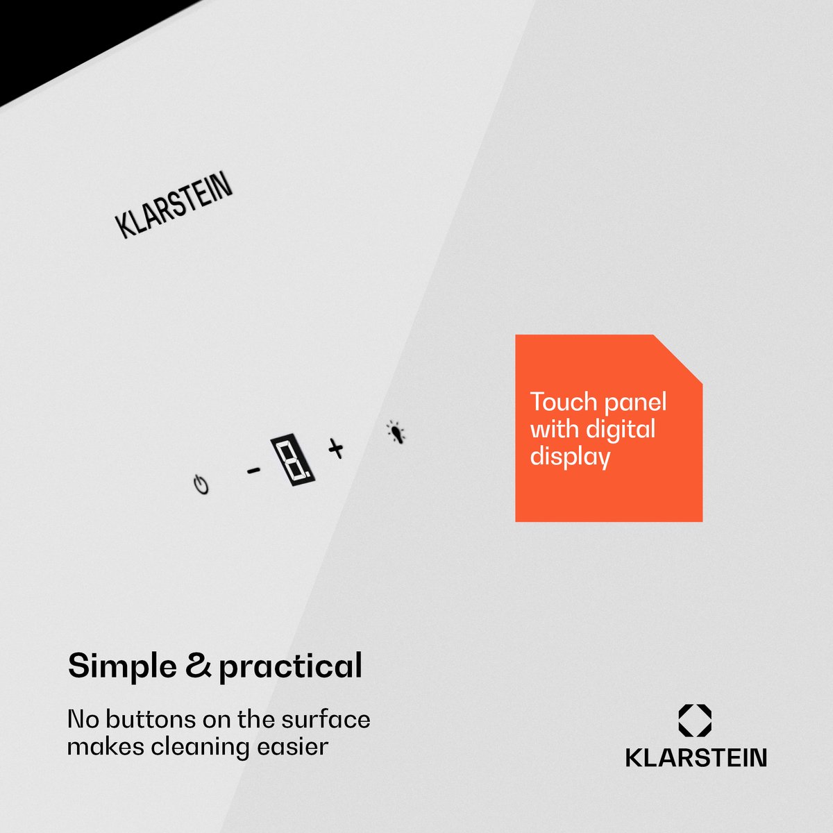 Klarstein Literaurel 90 - Afzuigkap - 90 cm breed - Afvoer: 247 M³/H - Touch bediening - Wit