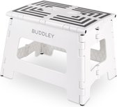 Buddley Opstapje Inklapbaar - Inklapbaar Krukje - Opvouwbaar Krukje - Opstapkrukje Volwassenen - Wit