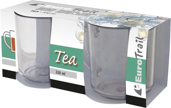 Eurotrail Theeglas - 330 ml - 2 st. - Transparant — afbeelding 3