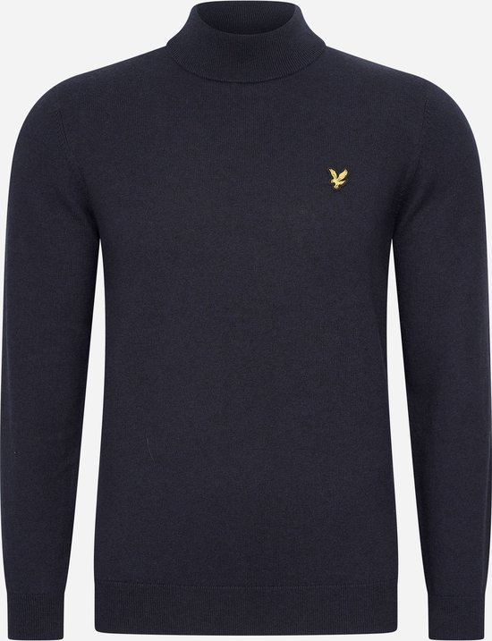 Lyle & Scott Roll Neck Jumper Truien & Vesten Heren - Sweater - Hoodie - Vest- Donkerblauw - Maat S