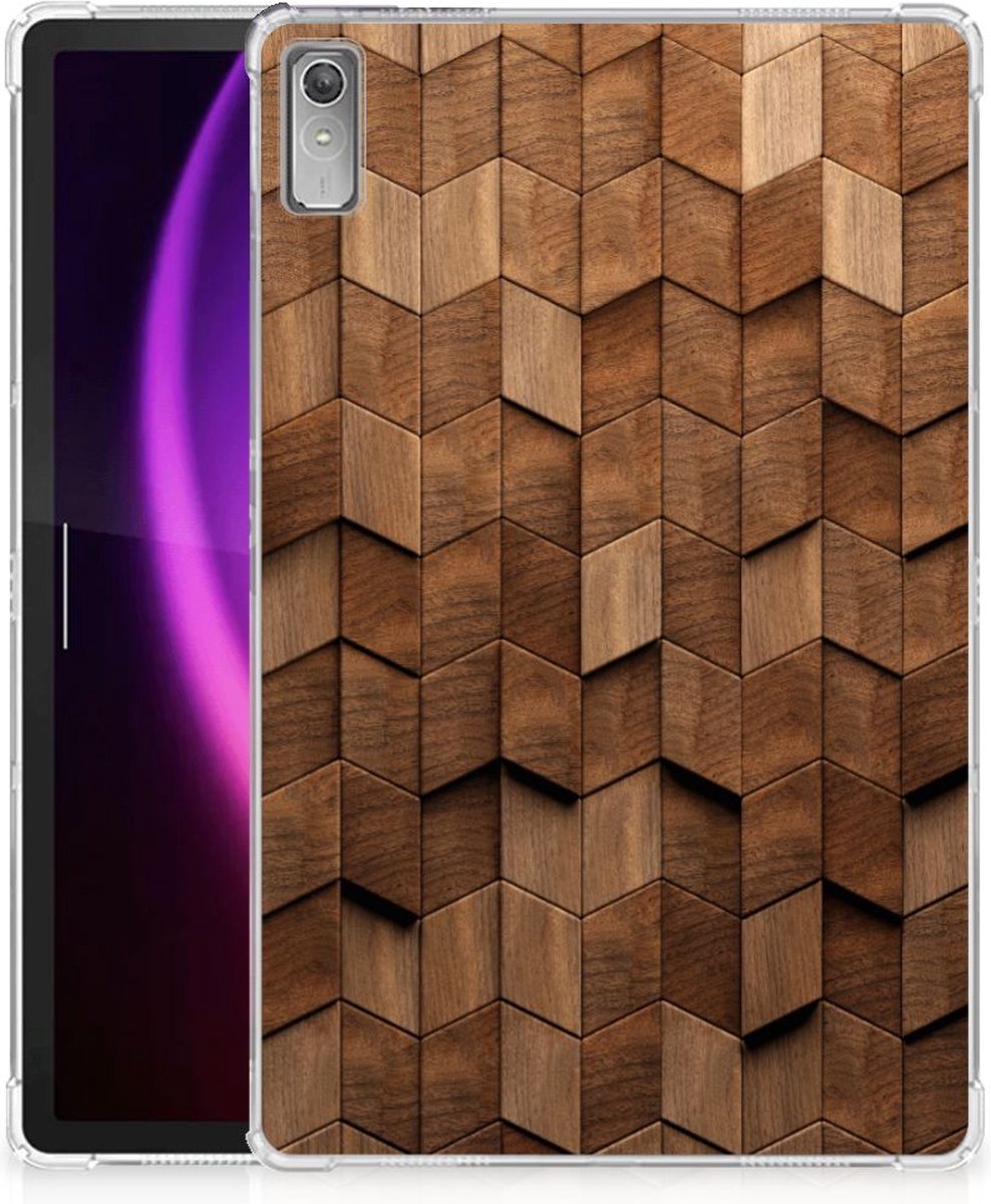 Silicone Tablet Hoes voor Lenovo Tab P11 Gen 2 Wooden Cubes