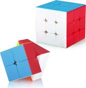Speed Cube Set 2 in 1 - Magic Cube - Puzzelkubus - Kubus - Moyu Cube - Breinbreker voor Volwassenen en Kinderen