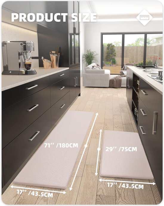 LaVelahome Tapijt voor keuken, antislip, machinewasbaar, kleurrijk LaVelahome Tapijt voor keuken, antislip, machinewasbaar, kleurrijk