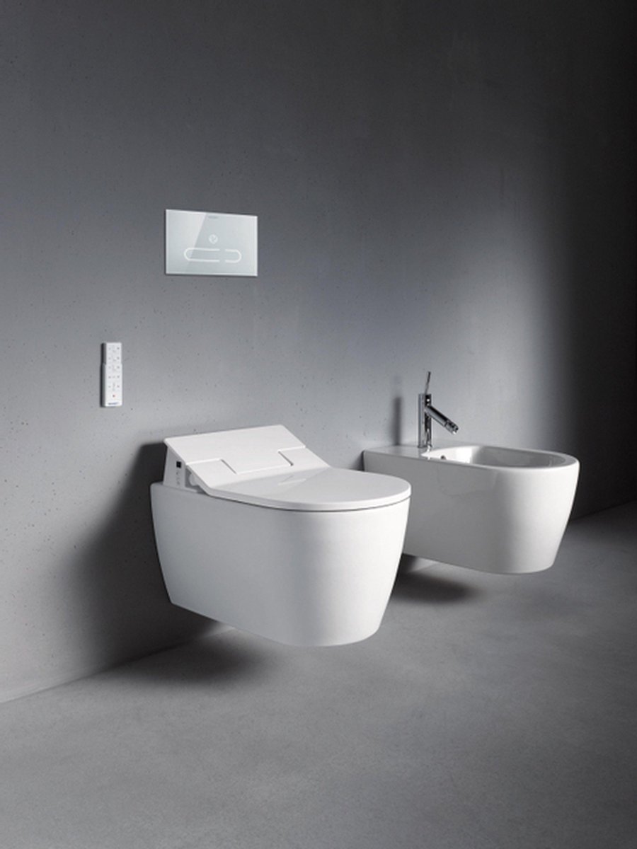 Duravit ME by Starck wandbidet 37x57cm met kraangat met overloop en wondergliss wit - Duravit