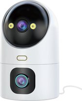 Babyfoon Met Dubbele Lens - Camera Huisdier 2 Way Speech - Beveiligingscamera Buitencamera WiFi Met App - Zonder Micro-SD Kaart
