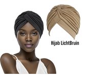 Cabantis Hijab - Hoofddeksel - Islamitisch - Tulband - Chemo - Muts - Lichtbruin