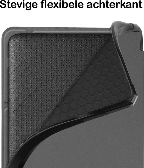 Hoesje Geschikt voor Kobo Sage Hoesje Luxe Bescherm Case Trifold Met Screenprotector - Hoes Geschikt voor Kobo Sage Hoes Book Cover - Grijs van Hoesje  — afbeelding 4