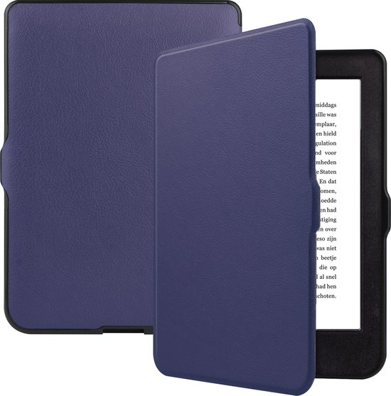Hoesje Geschikt voor Kobo Nia Hoes Bescherm Hoesje Case Sleep Cover Met Screenprotector - Hoes Geschikt voor Kobo Nia Hoesje - Donkerblauw van Hoesje  — afbeelding 5