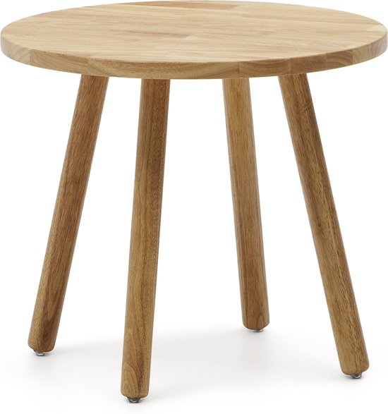 Table enfant ronde Dilcia en bois d'hévéa massif Ø 55 cm