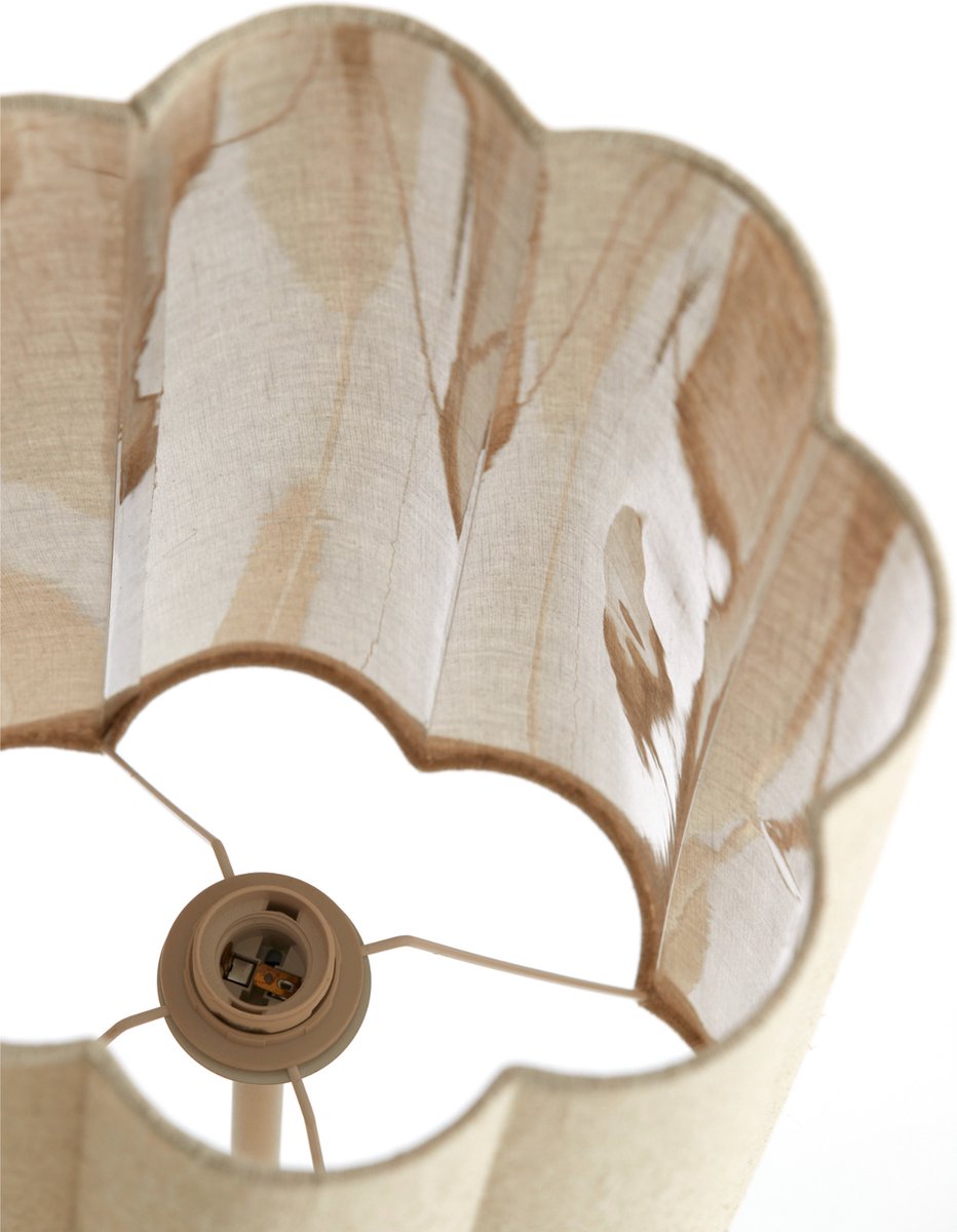 vtwonen Vloerlamp Fringe - Naturel - Ø30cm - Modern - Staande lampen voor Woonkamer - Slaapkamer thumbnail 4