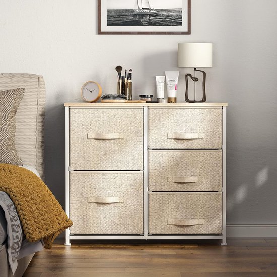 thumbnail: Liink1Ga Nachtkastje Wit 70x40x75cm - Commode Met 3 Lades Voor Slaapkamer, Woonkamer Of Kantoor, Ruimtebesparend Design