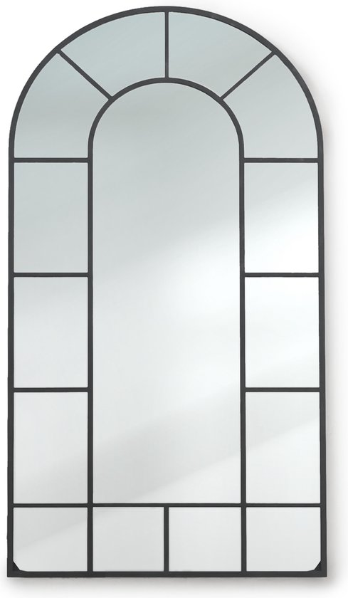 Klarstein Grand miroir mural - Miroir sur toute la longueur 84 x 46 cm - Miroir sur pied Groot et long - Miroir sur pied en aluminium pour chambre et dressing - Grand miroir sur pied sur toute la longueur - Sur pied / mural - Zwart