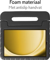 Hoes Geschikt voor Samsung Galaxy Tab A9 Plus Hoes Kinder Hoesje Kids Case Shockproof Cover Met Screenprotector - Hoesje Geschikt voor Samsung Tab A9 Plus Hoesje Kidscase - Zwart