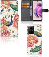 Telefoonhoesje met Pasjes geschikt voor Geschikt voor Xiaomi Redmi Note 12S Pink Peacock