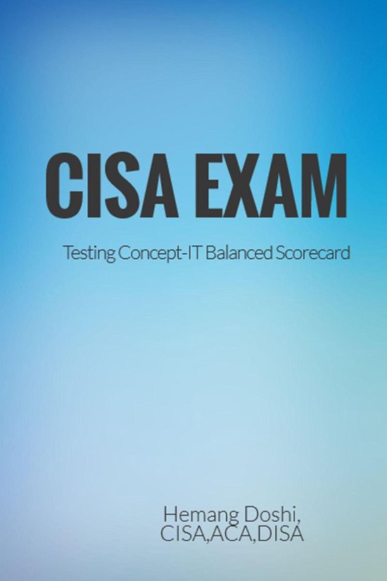 CISA Exam-Testing Concept-IT Balancecd Score Card - cover